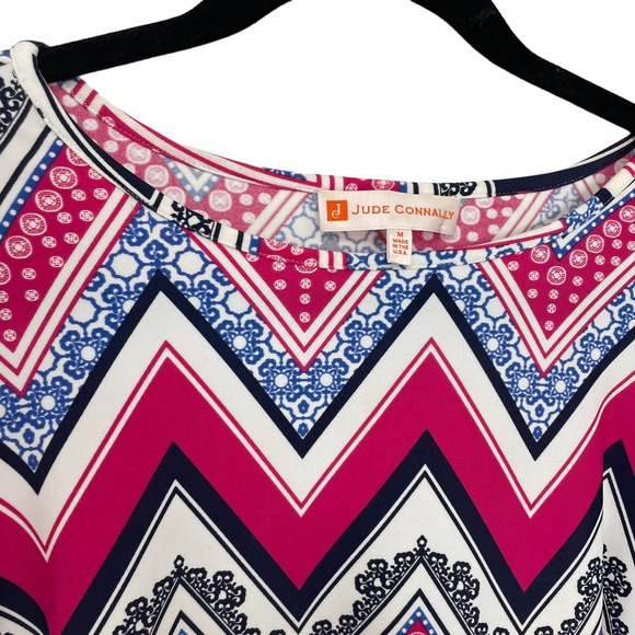 Jude Connally Geometric Pattern Shift Dress Medium - Picture 2 of 5